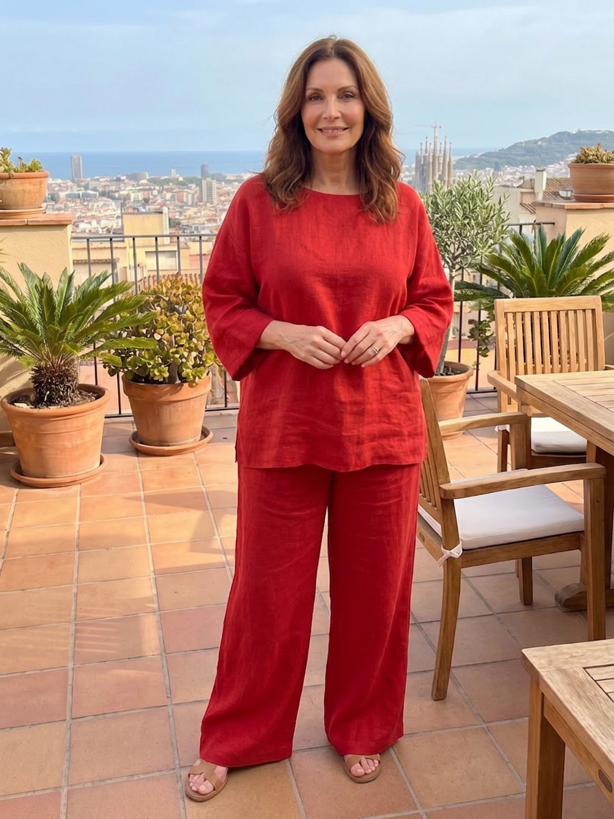 Prue | Conjunto Túnica Oversized con Pantalón Ancho