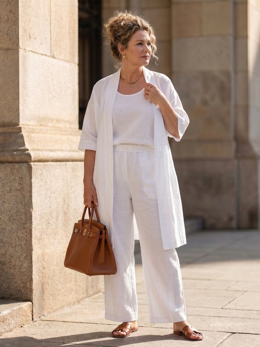 Yael | Conjunto Tres Piezas Relajado con Top y Pantalón