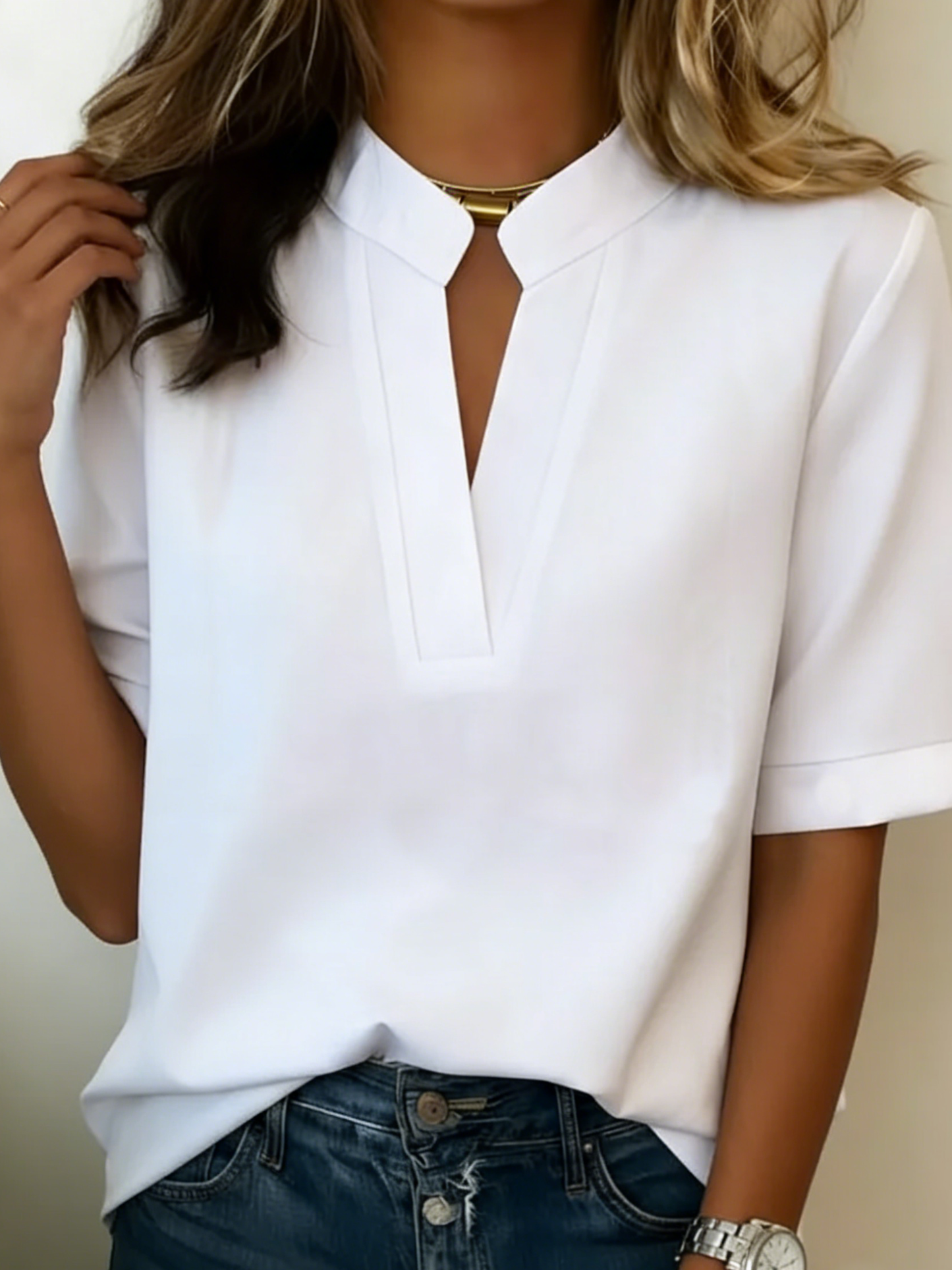 Lunvessa | Camisa de manga corta holgada