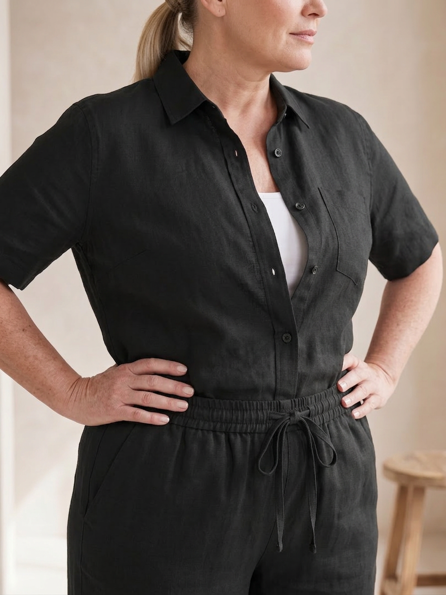 Noor | Conjunto Camisa Manga Larga y Pantalón Recto