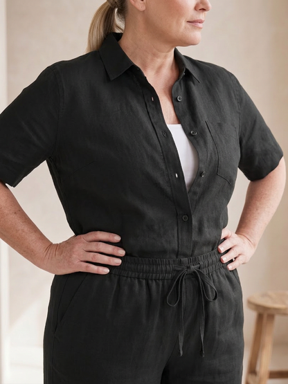 Noor | Conjunto Camisa Manga Larga y Pantalón Recto