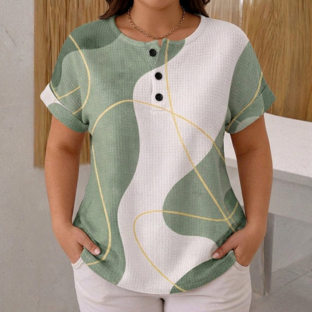 Abigail | Blusa Casual en Bloques de Color