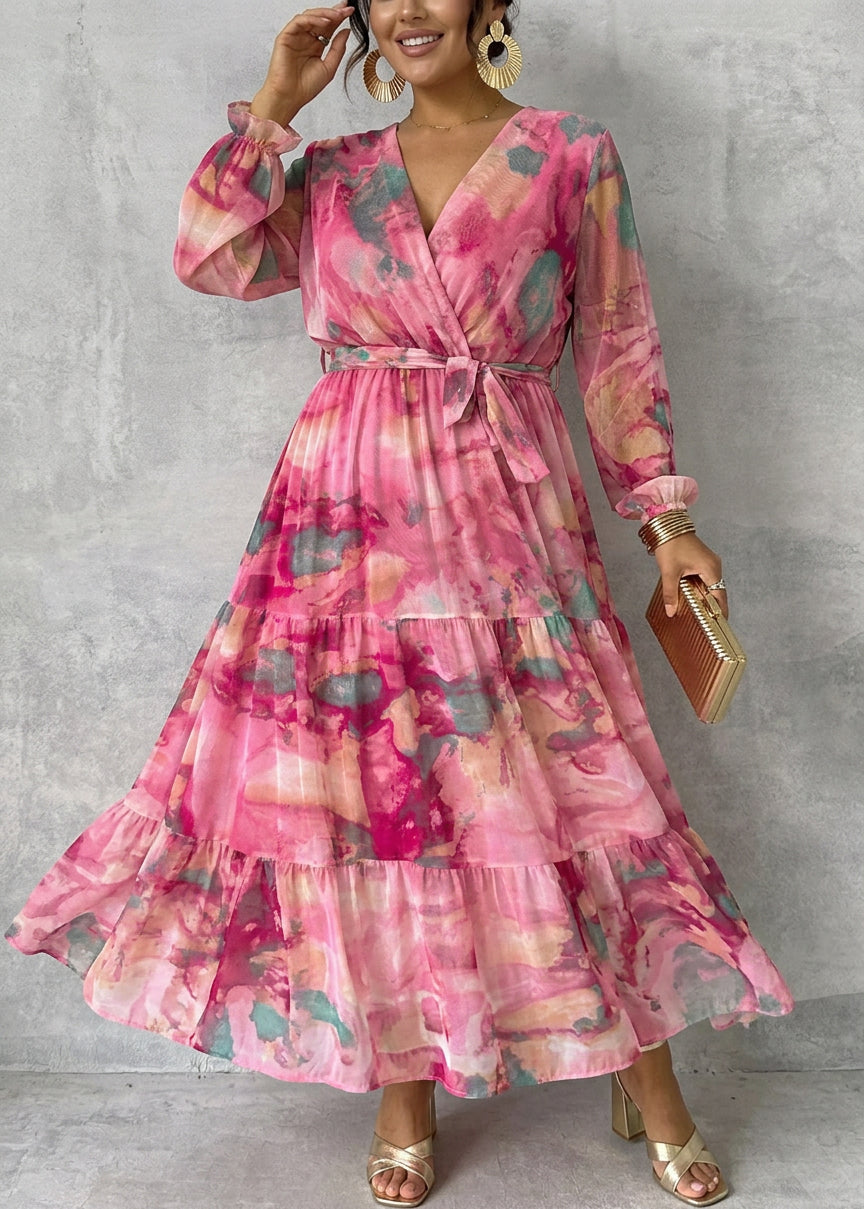 Meli | Vestido Cruzado con Estampado Floral