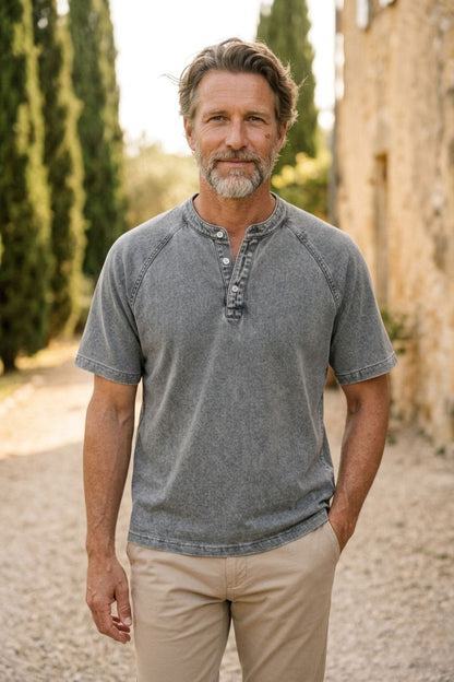 Cazel™ | Estilo Henley Marino