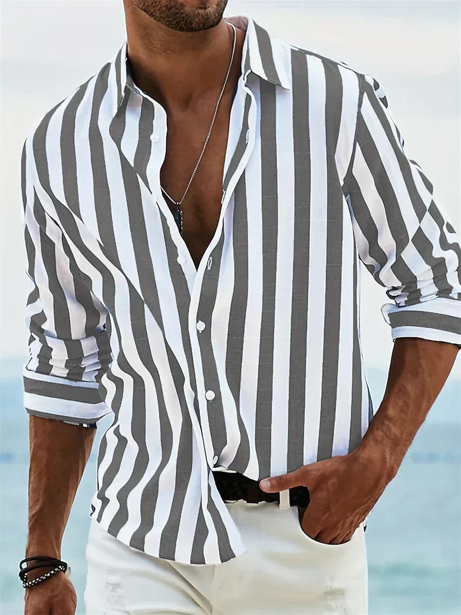 Léonard™ | Camisa Rayada Verano Ligera