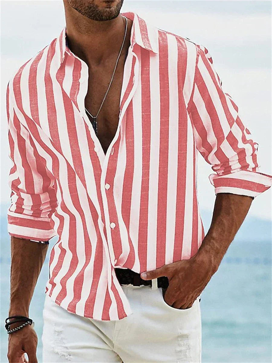 Léonard™ | Camisa Rayada Verano Ligera