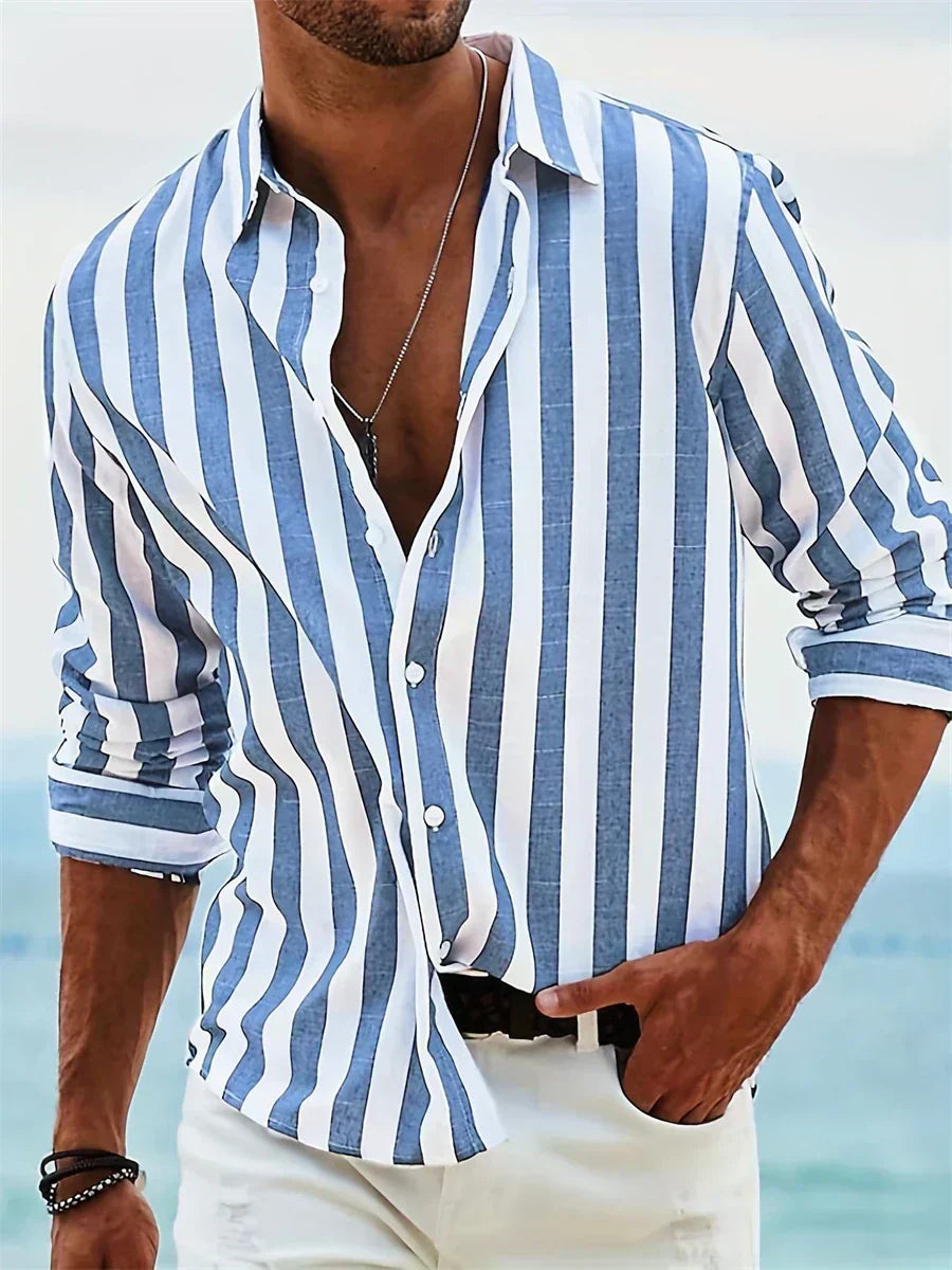 Léonard™ | Camisa Rayada Verano Ligera
