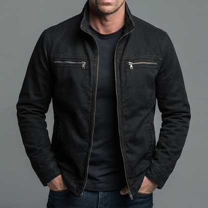 Cazel™ | Chaqueta Vintage De Algodón Con Cierre De Cremallera