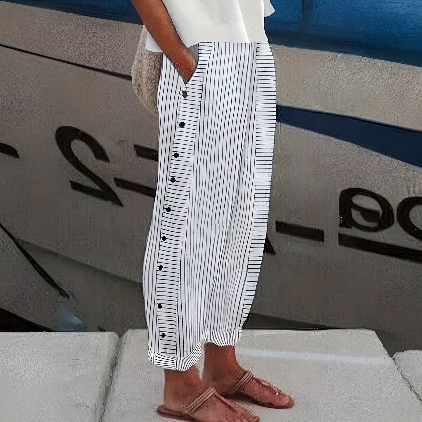 Sandrine™ | Pantalones Costales a Rayas