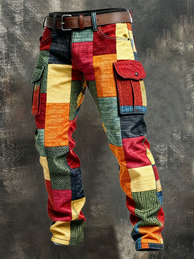 Evan | Pantalones Cargo de Parchwork para Hombre