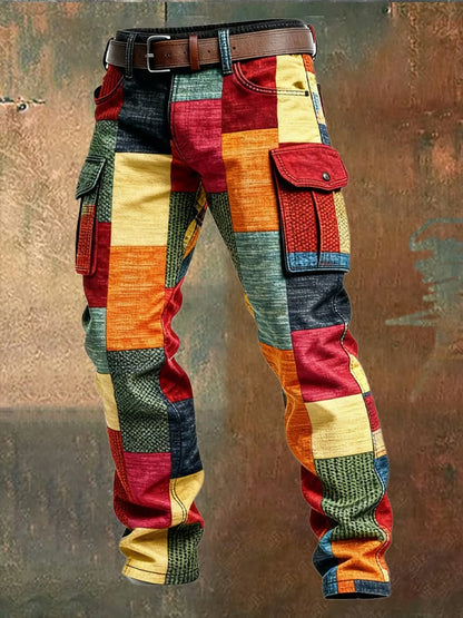 Evan | Pantalones Cargo de Parchwork para Hombre