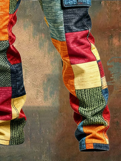 Evan | Pantalones Cargo de Parchwork para Hombre