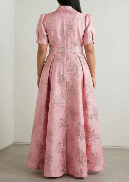 Anabella | Vestido con Mangas Cortas Abullonadas