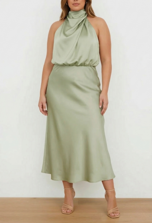 Quentin | Vestido Drapeado Estilo Sahara
