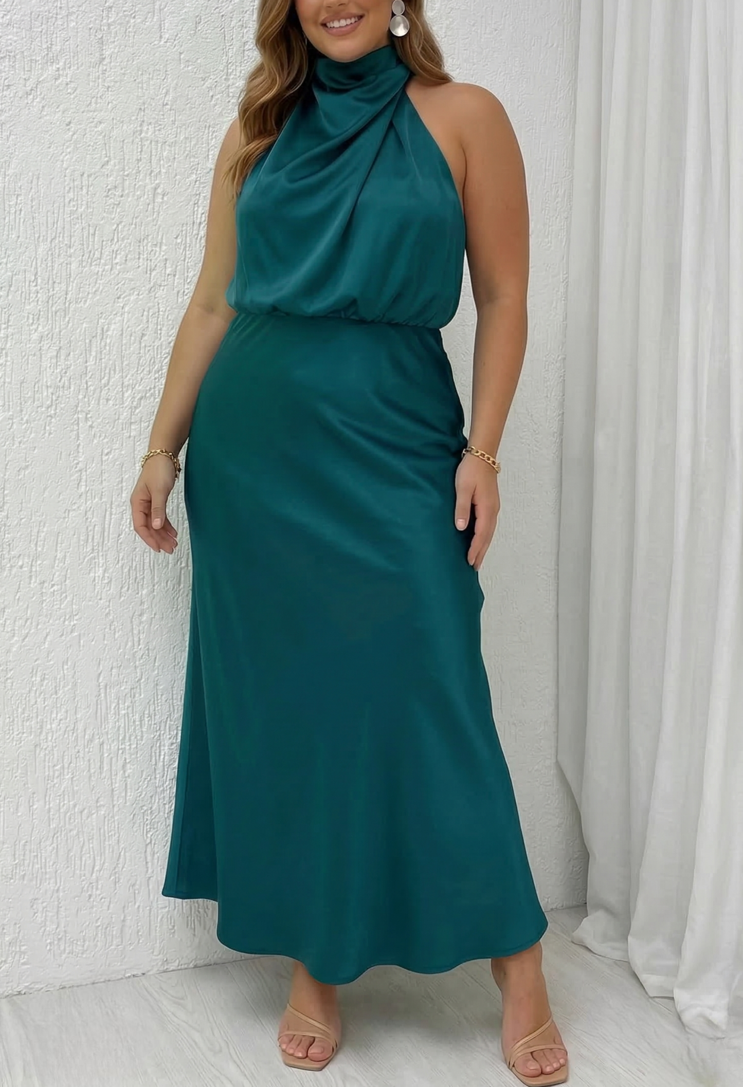 Quentin | Vestido Drapeado Estilo Sahara